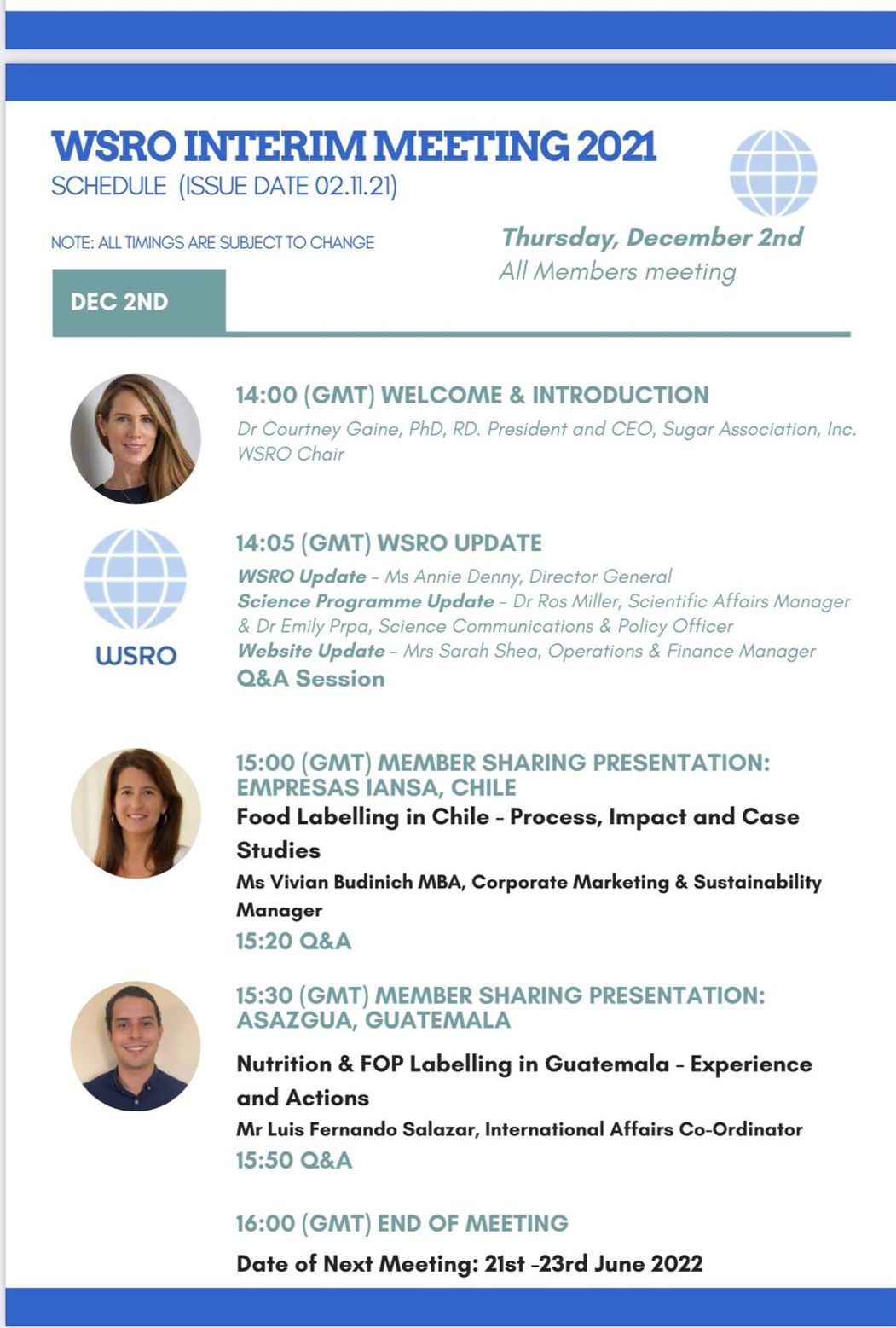 wsro interim meeting